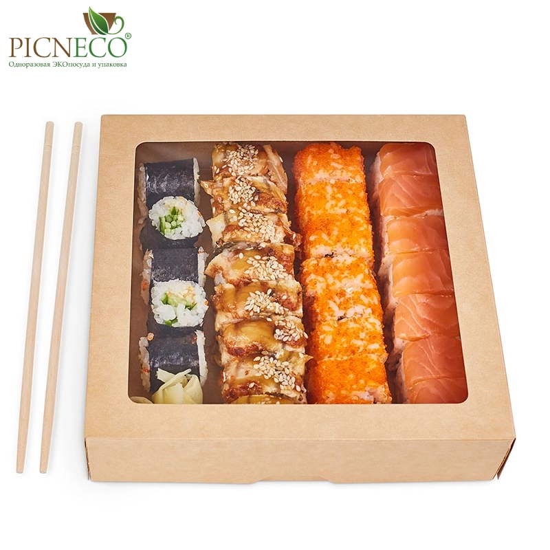 товар Контейнер бумажный 1500мл, крафт, серия OneBox OKP150